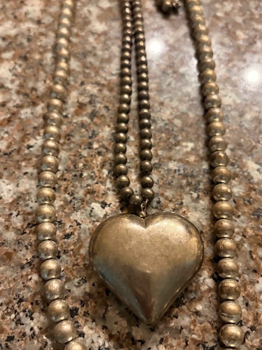 Gold Silver Tone Heart Beaded Necklace -set Women's Jewelry - Picture 4 of 4